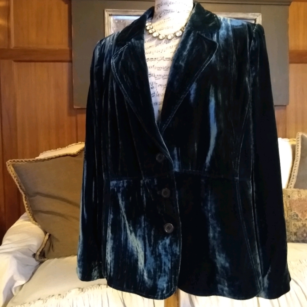 Teal Velvet Jacket